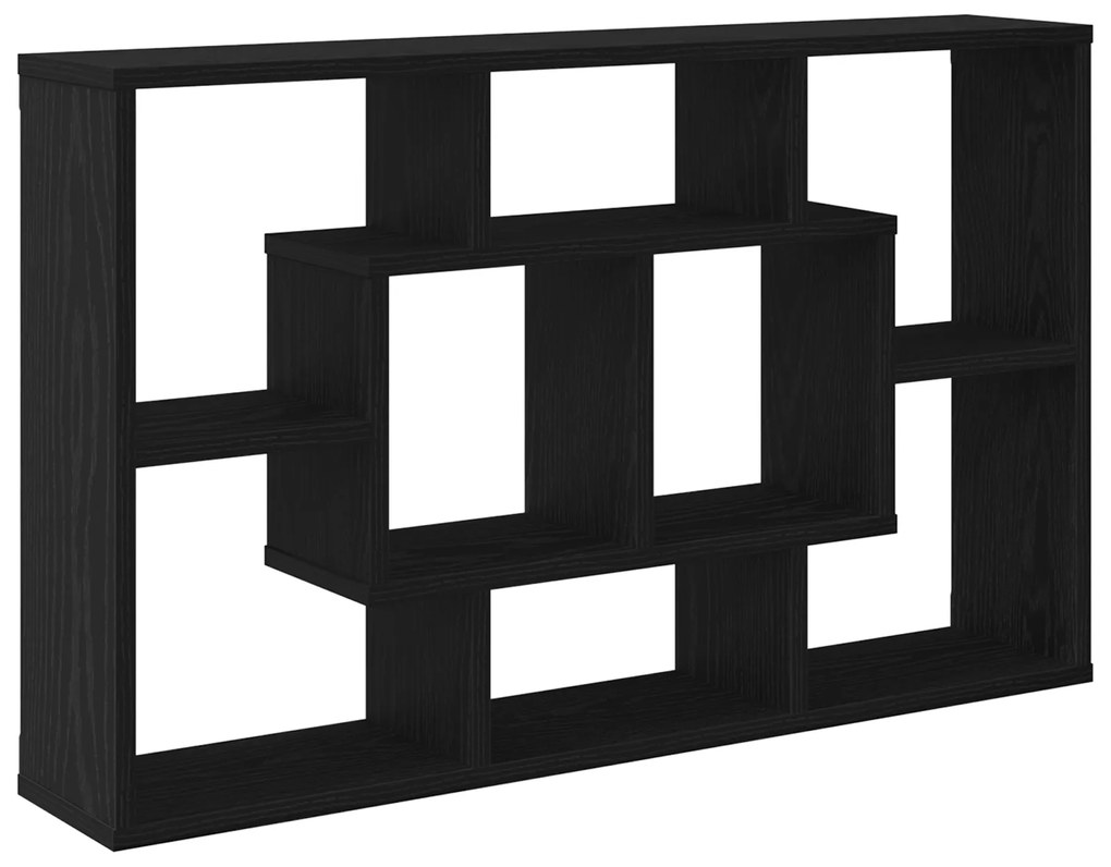 vidaXL Ράφι Τοίχου - Μαύρη Δρυς, 85 x 16 x 52.5 εκ., Φτιαγμένο από Επεξεργασμένο Ξύλο