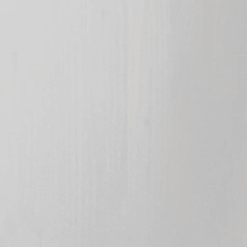 Ντουλάπι Κυλιόμενο με Συρτάρια MOSS Λευκό από Μασίφ Ξύλο Πεύκου - Λευκό