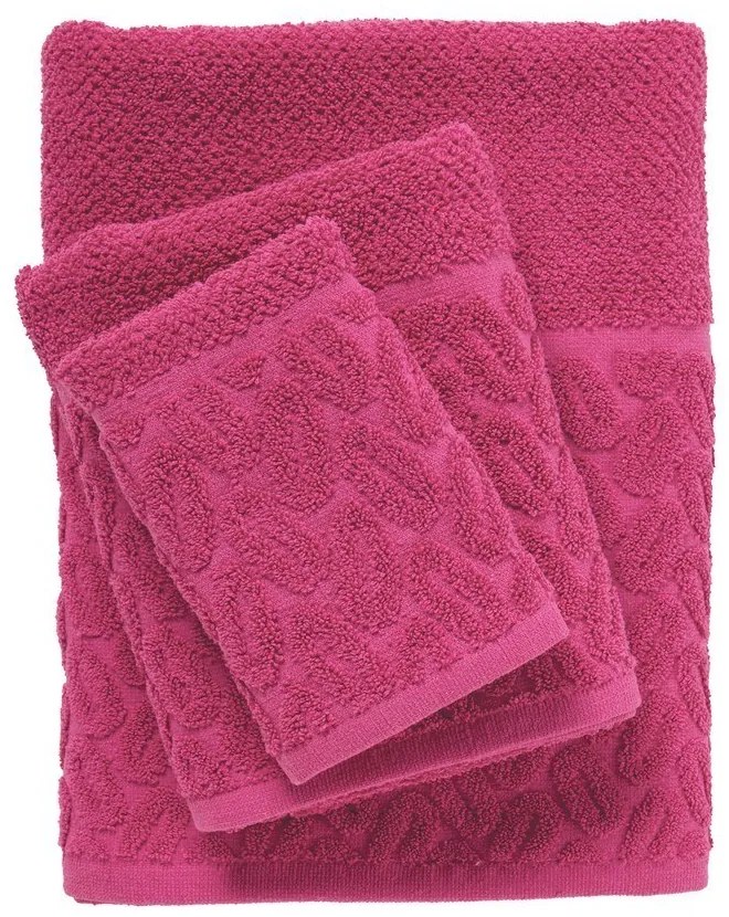 Πετσέτες Best 0786 (Σετ 3τμχ) Fuchsia Das Home Σετ Πετσέτες 70x140cm Βαμβάκι-Πολυέστερ