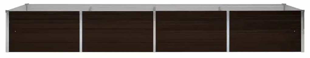 vidaXL Ζαρντινιέρα Υπερυψωμένη Καφέ 320x80x45 εκ. Γαλβανισμ. Χάλυβας
