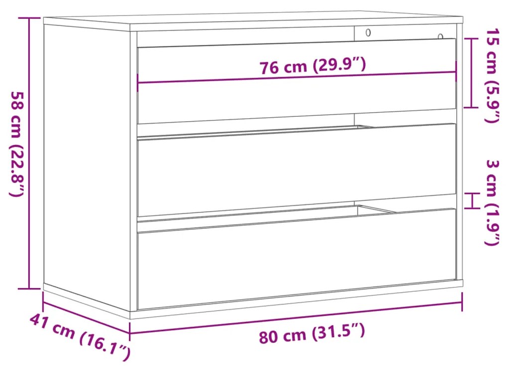 ΣΥΡΤΑΡΙΕΡΑ SONOMA ΔΡΥΣ 80X41X58 ΕΚ. ΑΠΟ ΕΠΕΞΕΡΓ. ΞΥΛΟ 852854