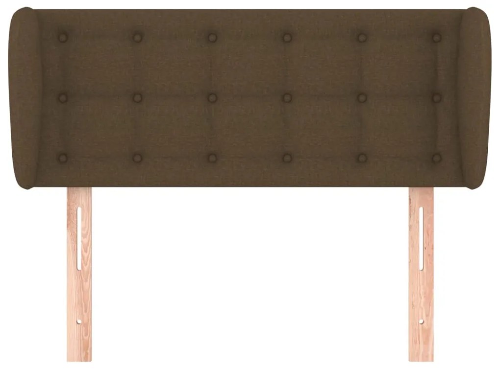 vidaXL Κεφαλάρι με Πτερύγια Σκούρο Καφέ 93x23x78/88 εκ. Υφασμάτινο