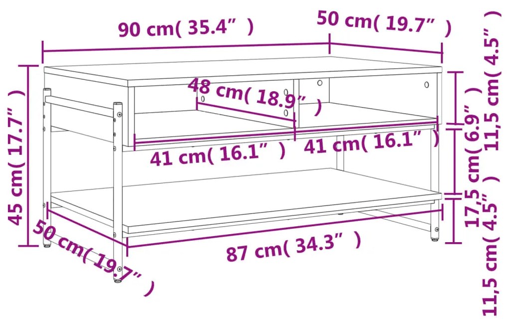 ΤΡΑΠΕΖΑΚΙ ΣΑΛΟΝΙΟΥ ΚΑΠΝΙΣΤΗ ΔΡΥΣ 90X50X45 ΕΚ. ΕΠΕΞΕΡΓΑΣΜ. ΞΥΛΟ 838970