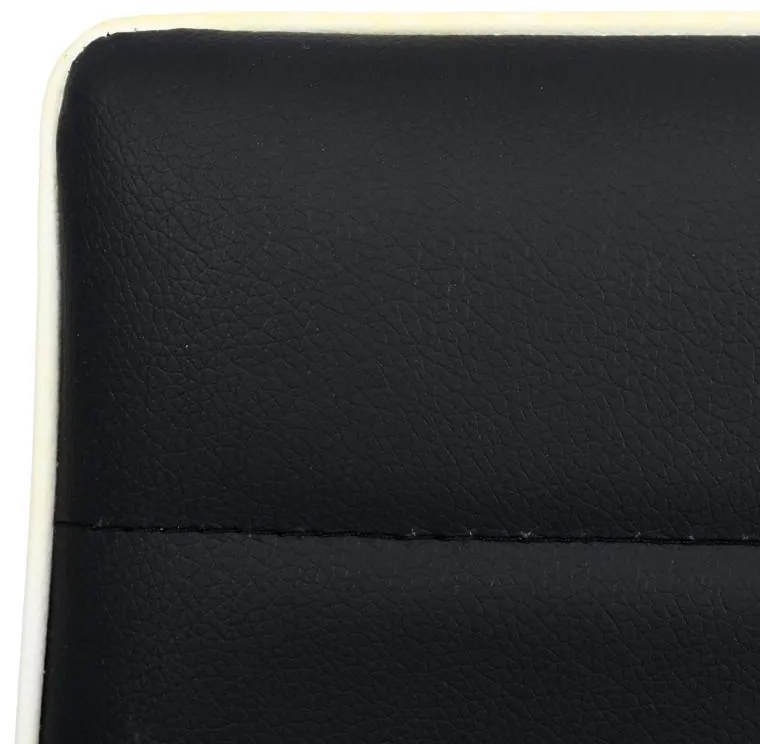 Καρέκλα C-001 Δερματίνη Μαύρη με Άσπρη Ρίγα 42x43x97 εκ. 6αδα 42x43x97 εκ.