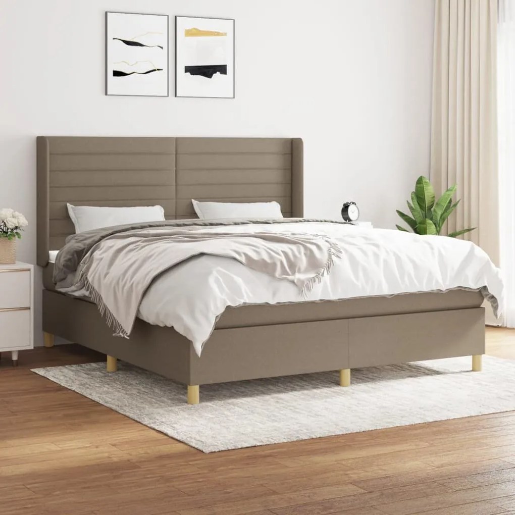 ΚΡΕΒΑΤΙ BOXSPRING ΜΕ ΣΤΡΩΜΑ TAUPE 160X200 ΕΚ. ΥΦΑΣΜΑΤΙΝΟ 3132085