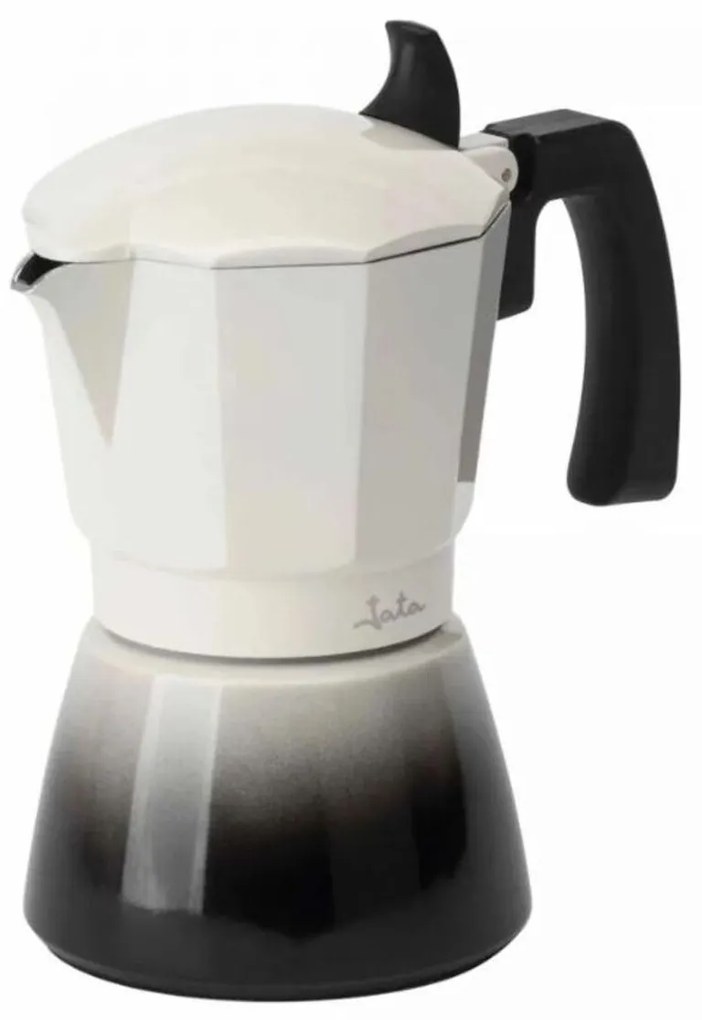 Ιταλικη καφετιερα JATA HCAF2406 Κρεμ Αλουμίνιο 6 φλιτζάνια