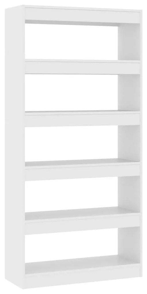 Βιβλιοθήκη/Διαχωριστικό Χώρου Λευκό 80x30x166 εκ. Μοριοσανίδα - Λευκό
