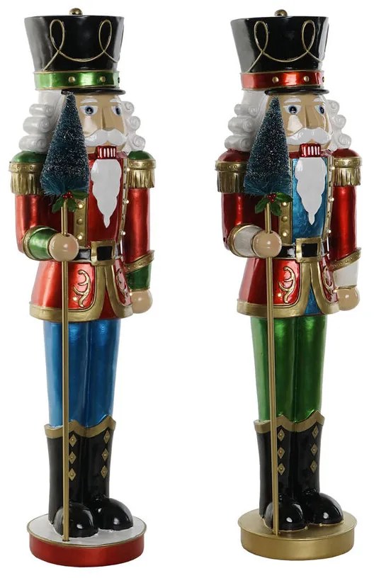 Χριστουγεννιάτικο Στολίδι Home ESPRIT Πολύχρωμο Καρυοθραύστης 23 x 20 x 70 cm (x2)