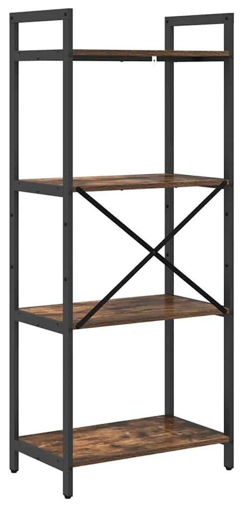 vidaXL Ράφι Βιβλίων Καπνιστό Δρύς 56 x 34 x 133,5 εκ