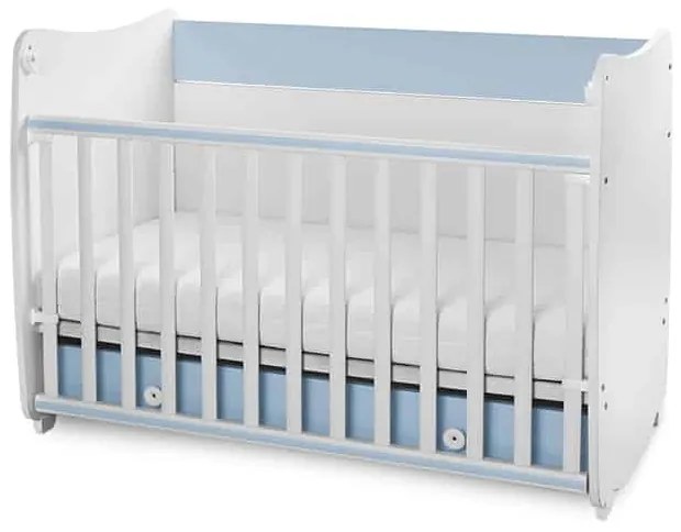 Βρεφικό κρεβάτι DREAM  70x140εκ. White + Baby Blue 10150440039A  Lorelli (Δώρο Πάντα Προστασίας)