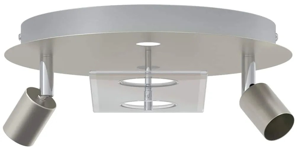 vidaXL Σποτ οροφής Ασημί 29 x 29 x 11 εκ Χάλυβας και γυαλί