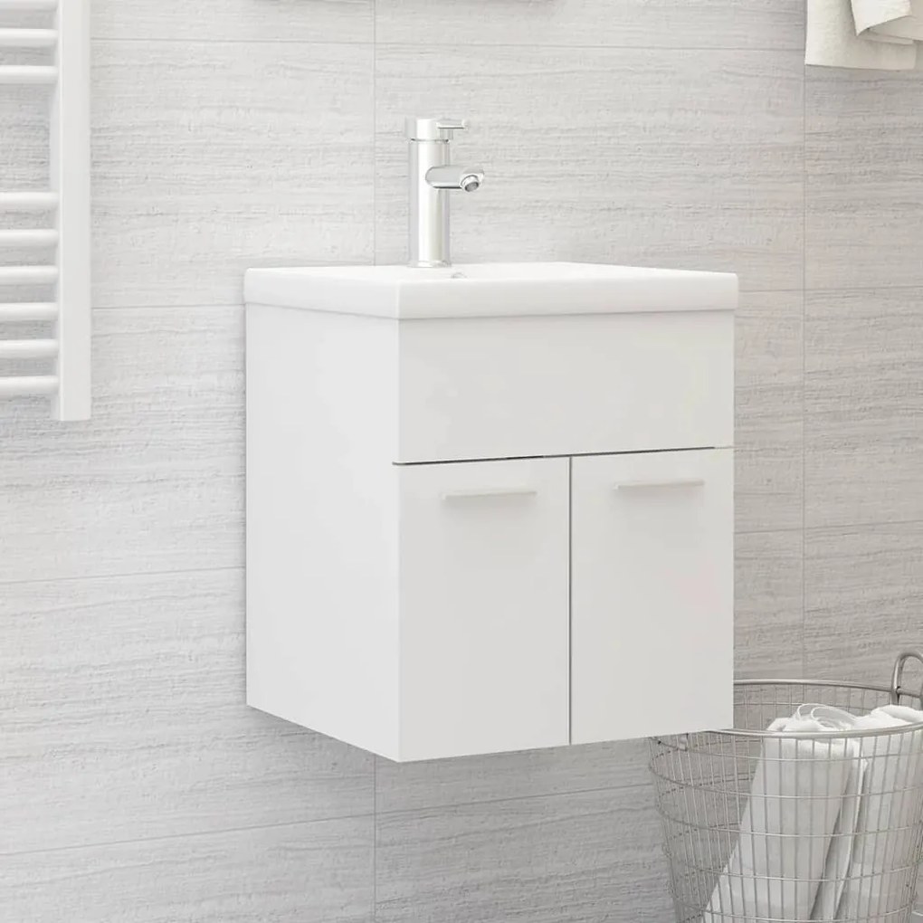 vidaXL Ντουλάπι Νιπτήρα Λευκό 41 x 38,5 x 46 εκ. από Μοριοσανίδα