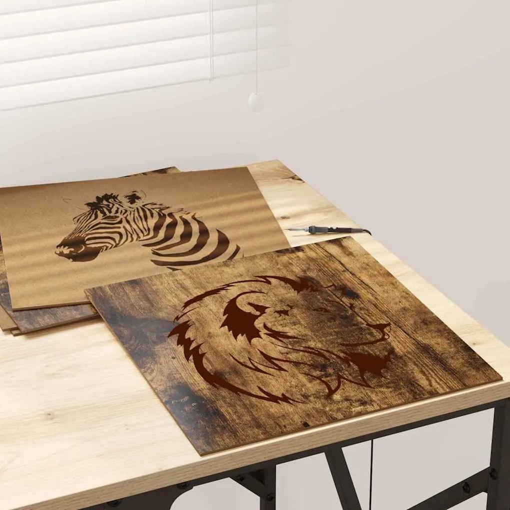 vidaXL Πίνακες Διακόσμησης 50 pcs Καπνιστή δρυς 30 x 30 x 0.3 εκ
