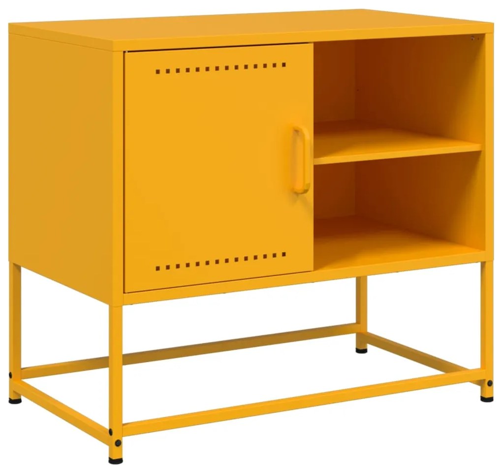 Έπιπλο Τηλεόρασης Μουσταρδί Κίτρινο 68x39x60,5 εκ. από Ατσάλι - Κίτρινο