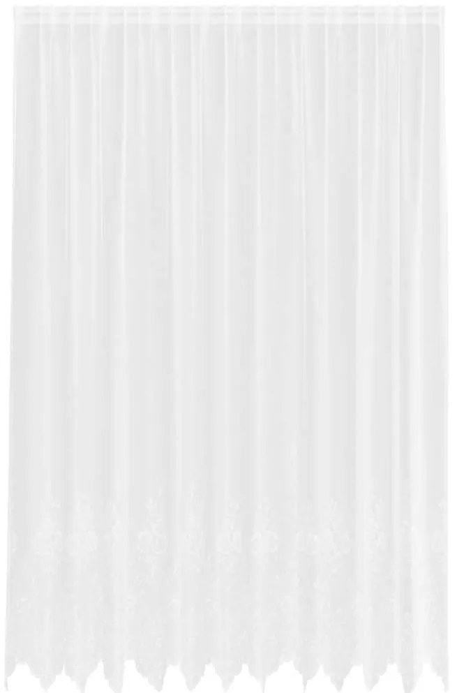 vidaXL Κουρτίνες με κουρτίνες Floral Λευκό 300 x 300 cm Πολυεστέρας