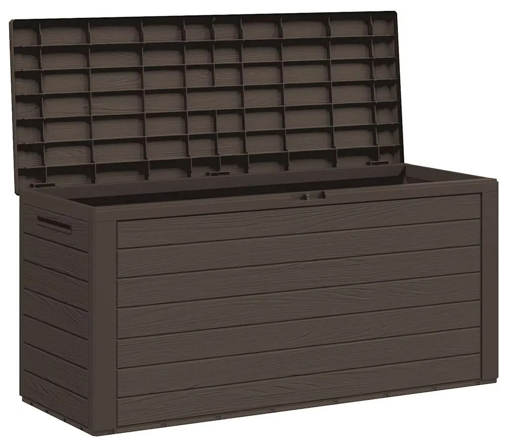 vidaXL Μπαούλο Αποθήκευσης Κήπου Καφέ 116 x 44 x 55 εκ.