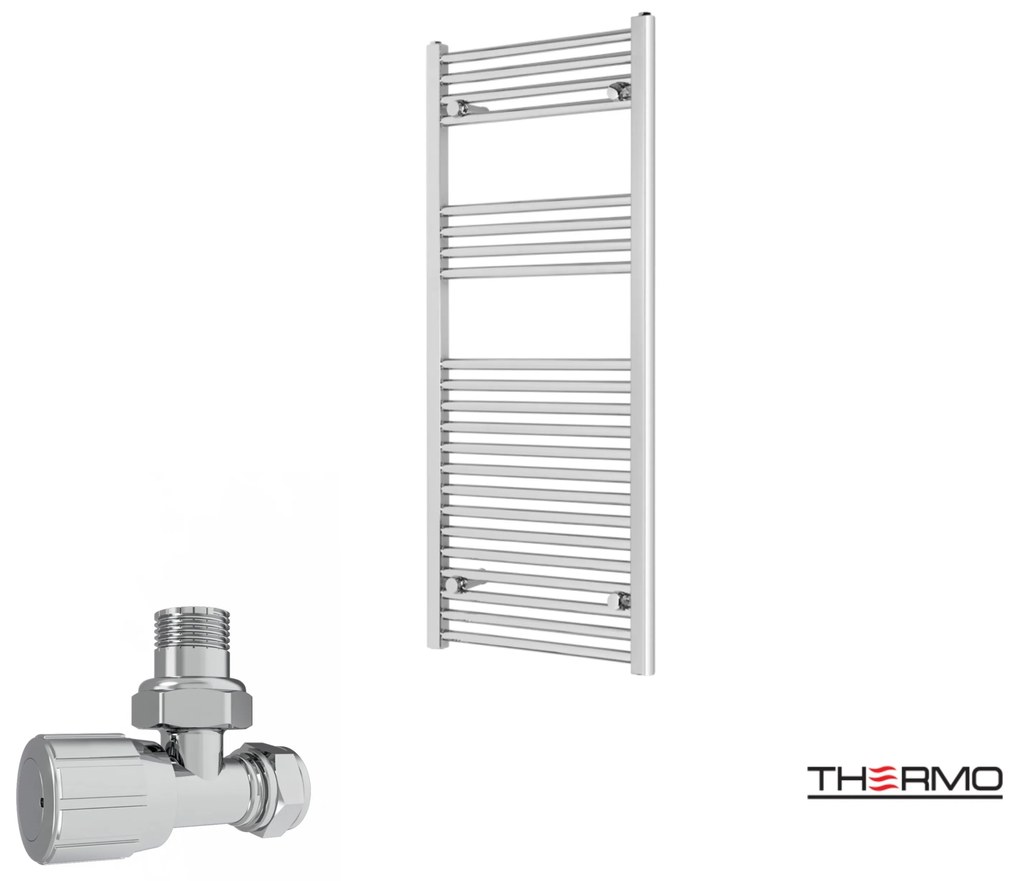 Thermo ALTO Θερμαινόμενη πετσετοκρεμάστρα από Mild Steel με υδραυλική λειτουργία, 120x50cm Chrome