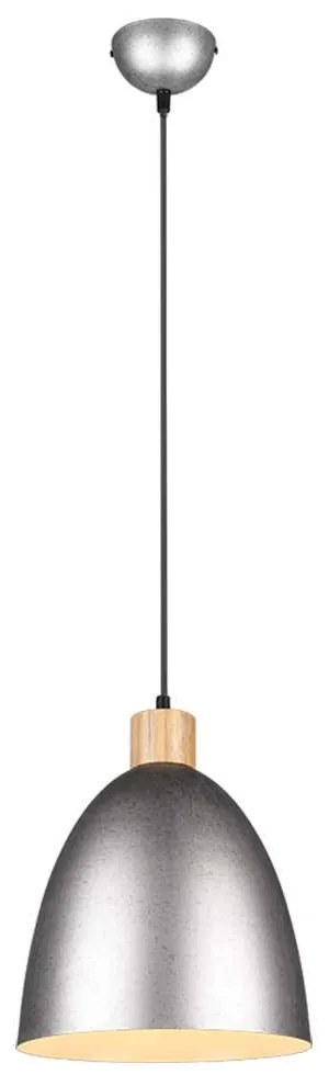 Φωτιστικό Οροφής Jagger R30681067 1xE27 40W Φ25cm 150cm Nickel Antique RL Lighting Metal