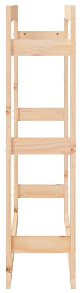 vidaXL Ραφιέρα Καυσόξυλων 80 x 25 x 100 εκ. από Μασίφ Ξύλο Πεύκου