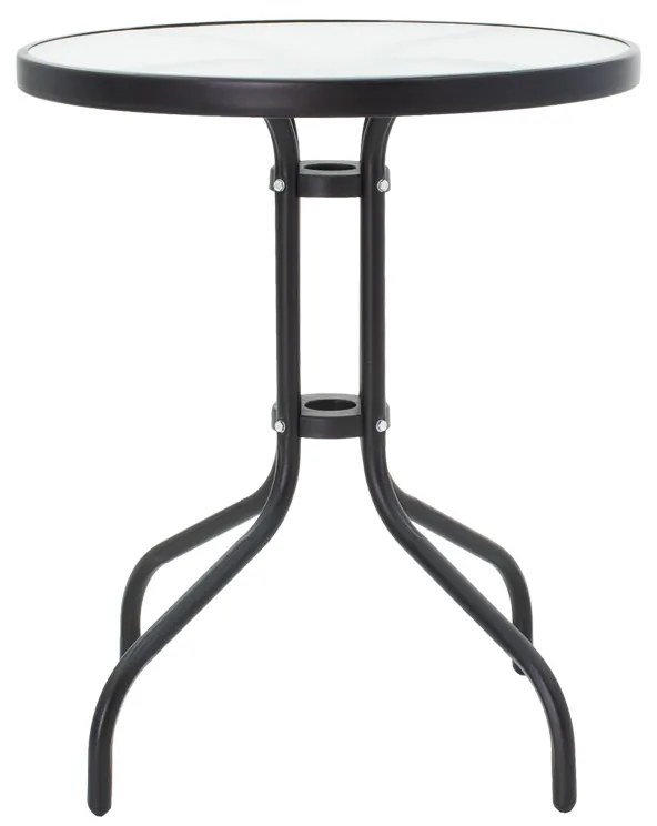 Τραπεζαρία Watson-Tarete pakoworld σετ 3τεμ μέταλλο σε μαύρη απόχρωση - 200-001131