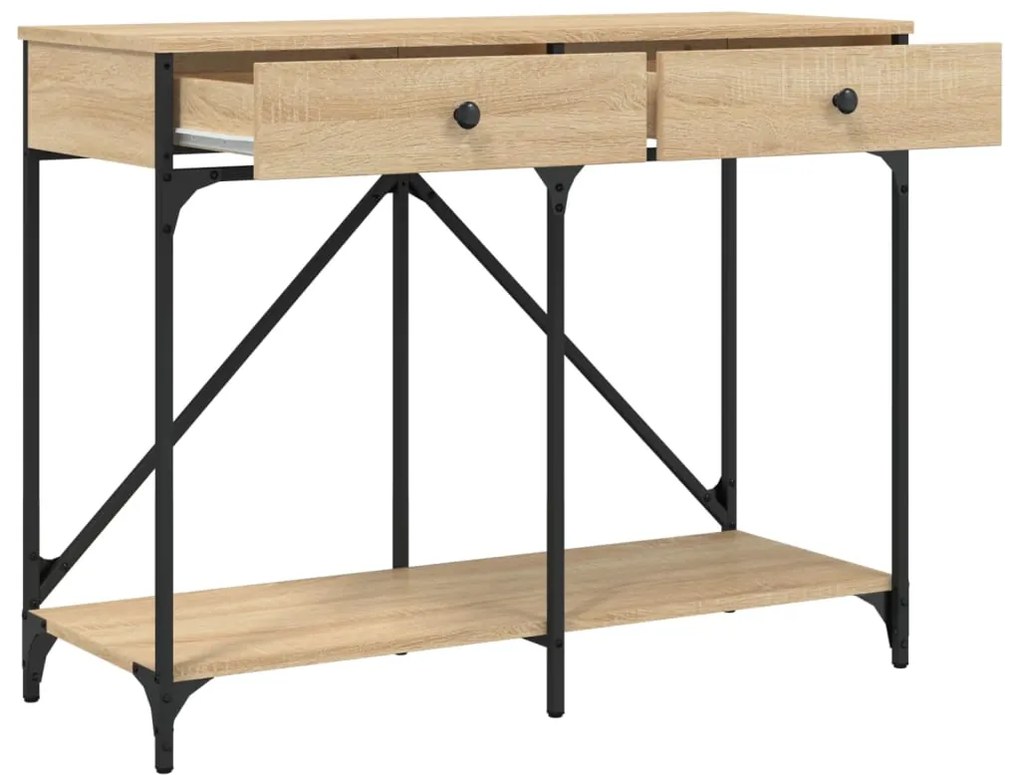 vidaXL Τραπέζι Κονσόλα Sonoma Δρυς 100x39x78,5 εκ. Επεξεργασμένο Ξύλο