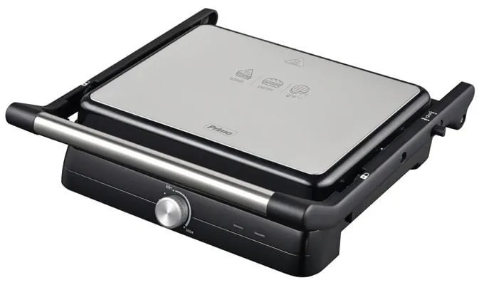 Primo PRPG-40494 Ψηστιέρα Panini Κεραμικές πλάκες "Marble" 2000W Μαύρη-Inox