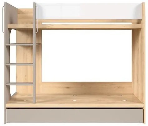 Κουκέτα Boston BD115, Δύο ορόφων, Ανοιχτό καφέ, 80x180, Πλαστικοποιημένη μοριοσανίδα, Τάβλες για Κρεβάτι, 97x184x159cm