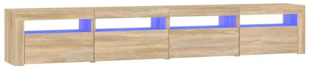 vidaXL Έπιπλο Τηλεόρασης με LED Sonoma Δρυς 240 x 35 x 40 εκ.