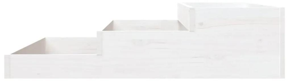 Ζαρντινιέρα Λευκή 107 x 107 x 27 εκ. από Μασίφ Ξύλο Πεύκου - Λευκό