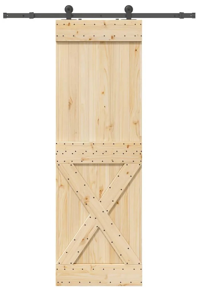 Συρόμενη Μεσόπορτα με Μηχανισμό 70 x 210 εκ. Μασίφ Ξύλο Πεύκου