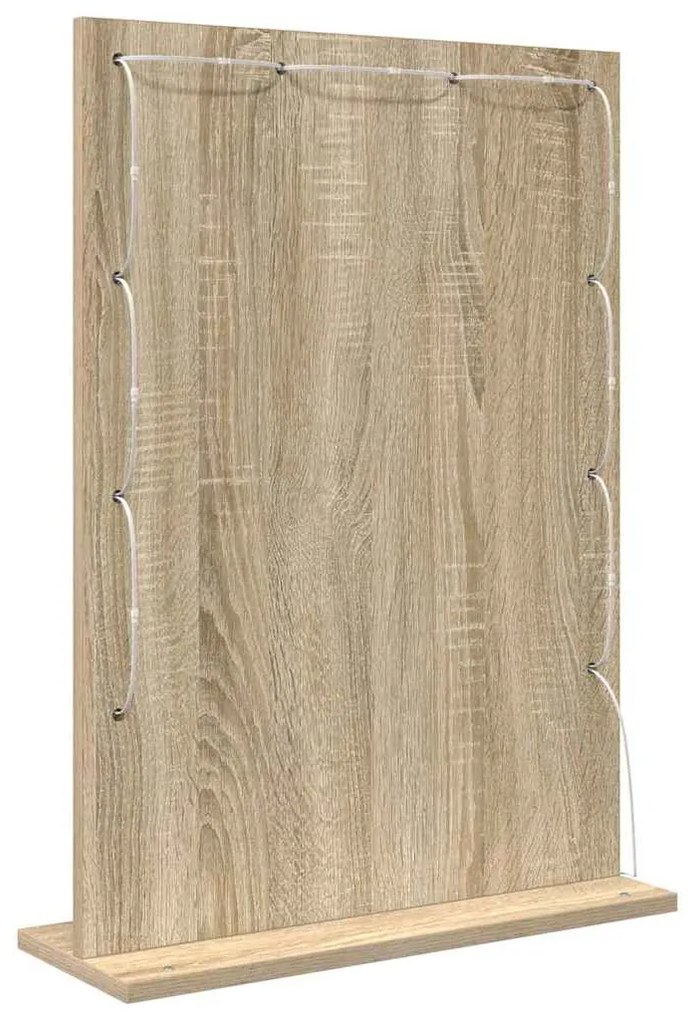 vidaXL Καθρέφτης τουαλέτας με καθρέφτη Δρύς Sonoma 70 x 50 x 18 εκ.