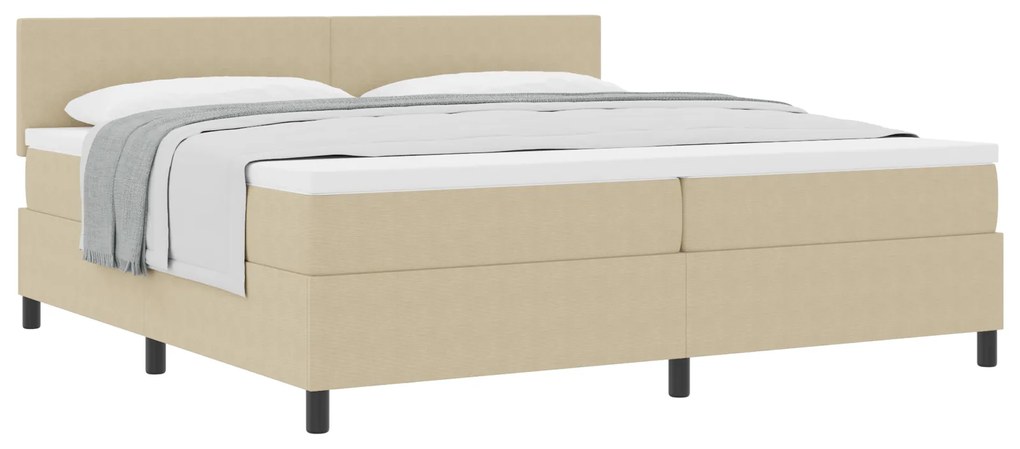 vidaXL Κρεβάτι Scratch με Στρώμα Ανοικτό Πράσινο Γκρι 200x200 cm Ύφασμα Βελούδου