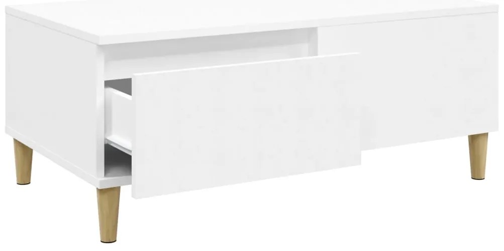 vidaXL Τραπεζάκι Σαλονιού Λευκό 90 x 50 x 36,5 εκ. Επεξεργασμένο Ξύλο