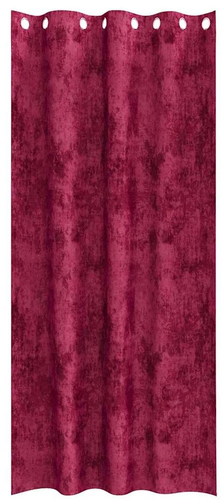 vidaXL Κουρτίνα με κουρτίνες 2 pcs Μπορντό 245 x 140 εκ. Βελούδο