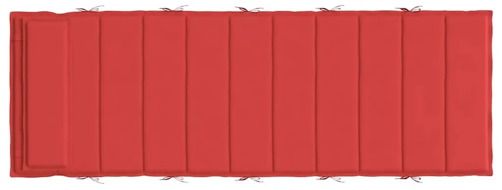 vidaXL Μαξιλάρι Ξαπλώστρας Κόκκινο 180x60x4 εκ. από Ύφασμα Oxford