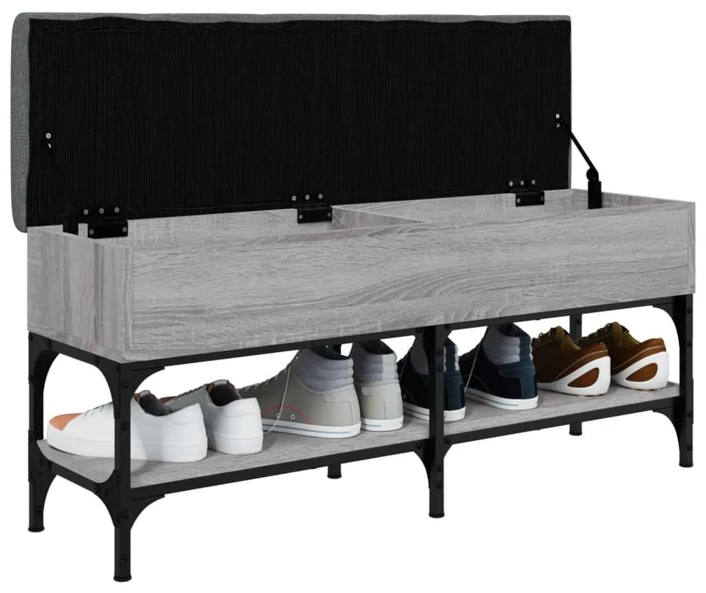 vidaXL Παπουτσοθήκη Γκρι Sonoma 102x32x45εκ. από Επεξεργασμένο Ξύλο