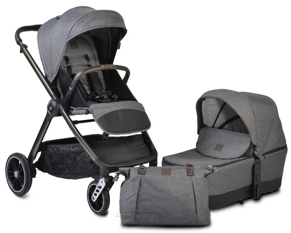 ΠΑΙΔΙΚΟ ΚΑΡΟΤΣΙ 2 ΣΕ 1 ΜΕ ΚΑΛΑΘΟΥΝΑ CANGAROO MACAN GREY 3800146235314