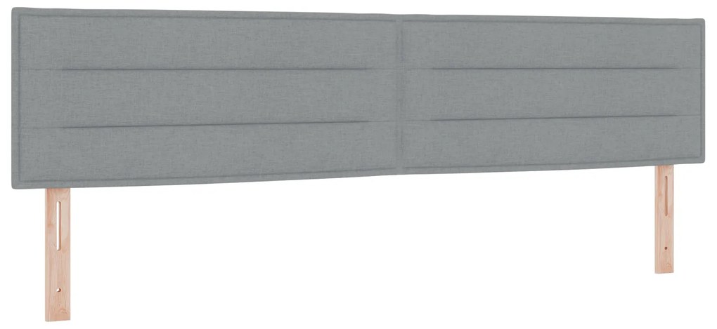 vidaXL Κρεβάτι Box Spring  με Στρώμα - Ανοιχτό Γκρι - 200 x 200 εκ - Υλικό