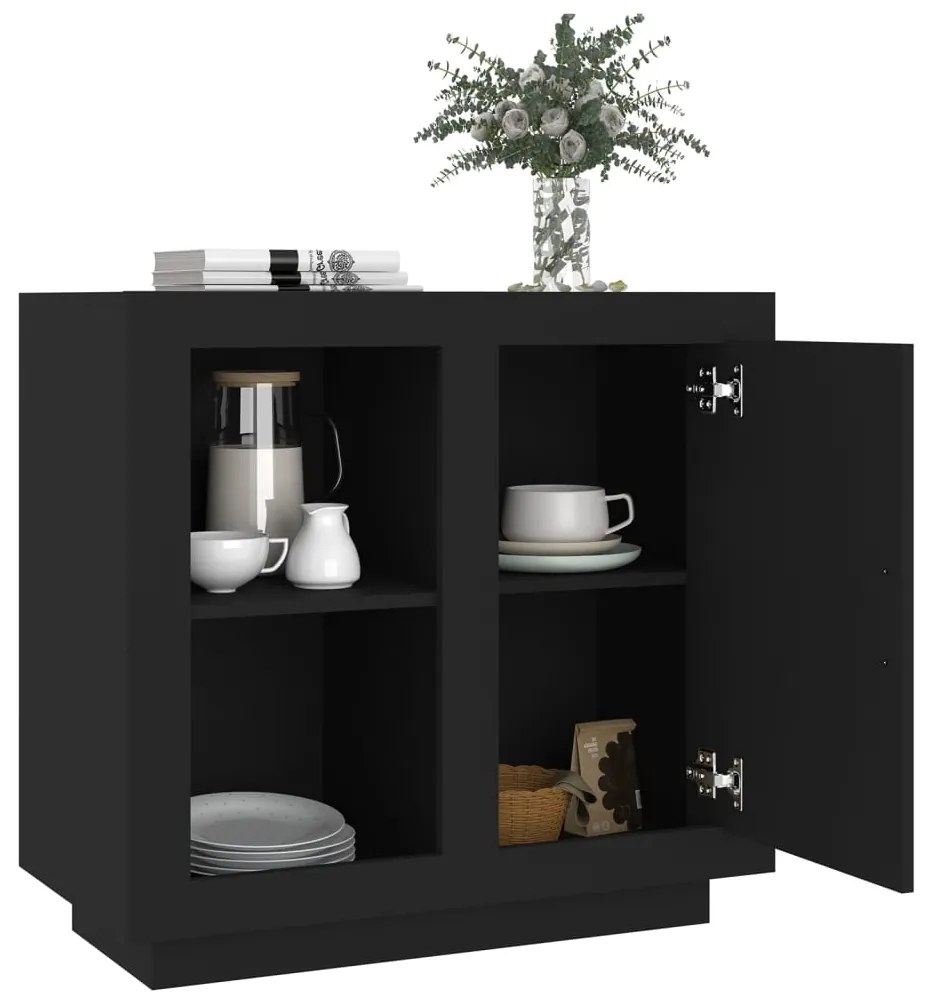 vidaXL Μπουφές Μαύρος 80 x 40 x 75 εκ.