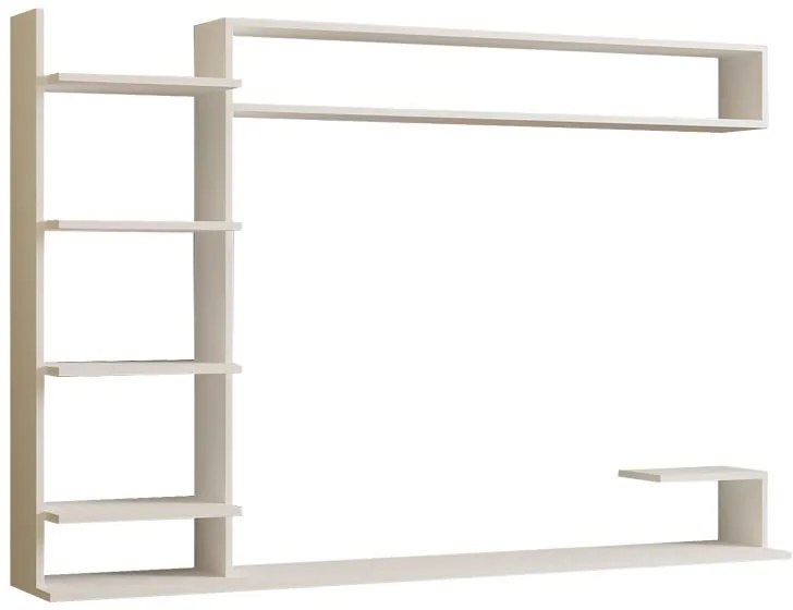 Σύνθετο σαλονιού επιτοίχιο Dilan λευκό 180x29,60x121,80 εκ. 180x29.6x121.8 εκ.