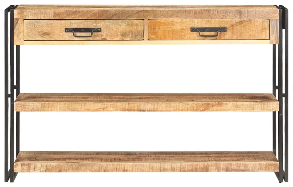 vidaXL Κονσόλα 120 x 30 x 75 εκ. από Μασίφ Ακατέργαστο Ξύλο Μάνγκο