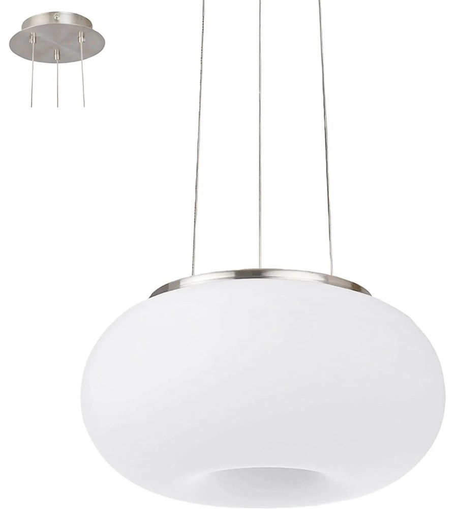 Φωτιστικό Οροφής Optica 86813 White Eglo Metal, Glass