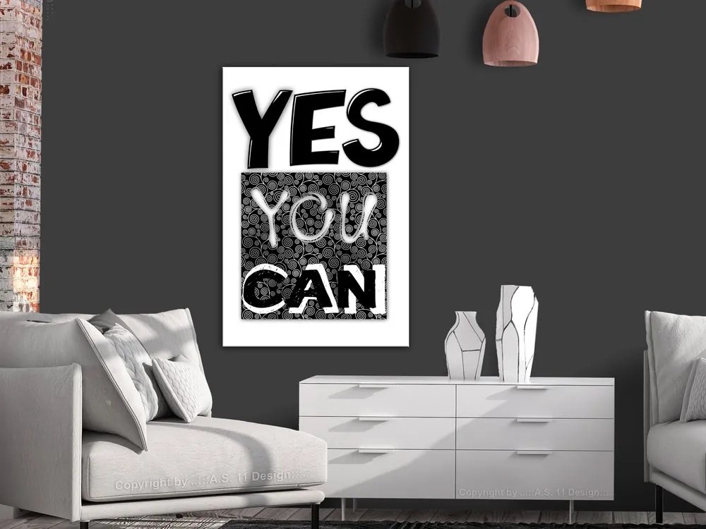 Πίνακας - Yes You Can (1 Part) Vertical - 80x120