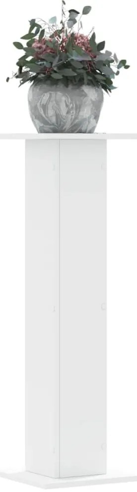 vidaXL Βάσεις Φυτών 2 τεμ. Λευκές 30x30x95 εκ. από Επεξεργασμένο Ξύλο