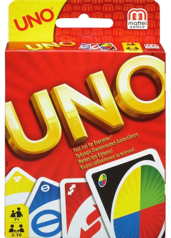 Επιτραπέζιο Παιχνίδι Κάρτες Uno W2087 Για 2-10 Παίκτες Multi Mattel