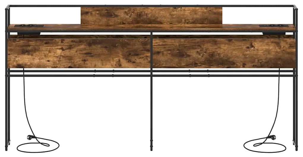 vidaXL Κεφαλάρι Αποθήκης Καπνιστή δρυς 180 cm Επεξεργασμένο ξύλο