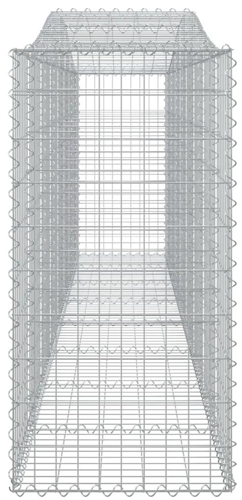 vidaXL Συρματοκιβώτια Τοξωτά 2 τεμ. 400x50x100/120 εκ. Γαλβαν. Ατσάλι