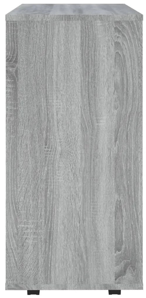 vidaXL Ντουλάπι Με Ροδάκια Γκρι Sonoma 60 x 35 x 75 εκ. Επεξεργ. Ξύλο