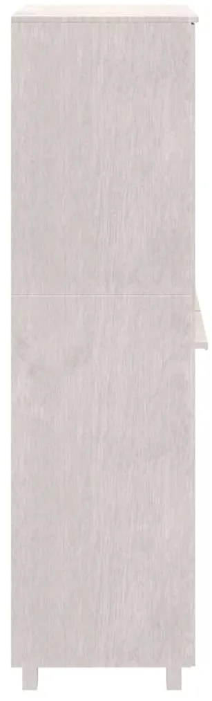 vidaXL Ντουλάπα HAMAR Λευκό 89 x 50 x 180 εκ. από Μασίφ Ξύλο Πεύκου