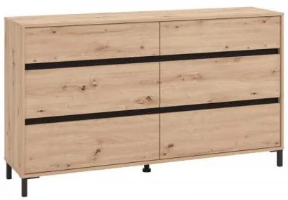 ΣΥΡΤΑΡΙΕΡΑ MARRON 157 6F ARTISAN OAK/ΜΑΥΡΟ ΜΑΤΤ ΧΡΩΜΑ 157x40x90εκ 11014257
